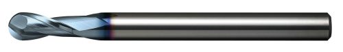 Ball nose milling cutter type used for 3D surface finishing and complex contour milling