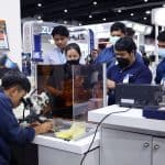 เข้าร่วมชมการสาธิตงานเชื่อมจุลทรรศน์ที่บูธ Factory Max ในงาน InterMold Thailand 2025