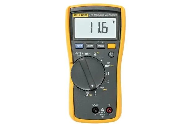 Fluke 116 มัลติมิเตอร์สำหรับช่างแอร์ แสดงหน้าจอวัดค่าอุณหภูมิและ Microamps