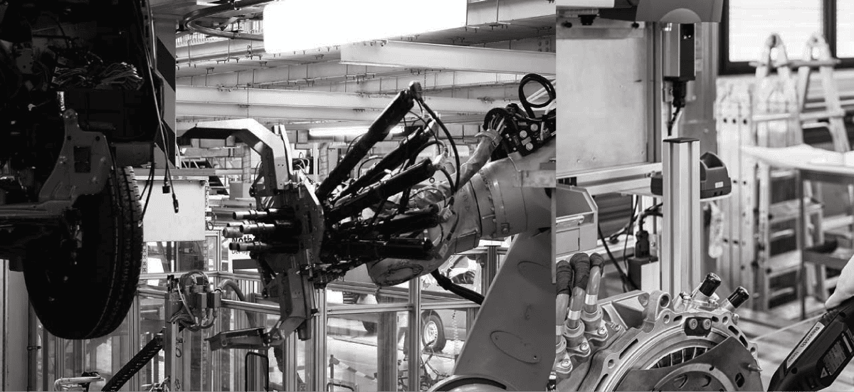 Advanced robotic tightening system and automated assembly line technology for high-precision industrial manufacturing.