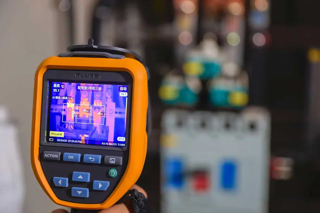 Using Fluke TiS PRO Series thermal camera for electrical inspection and hotspot detection in industrial facilities