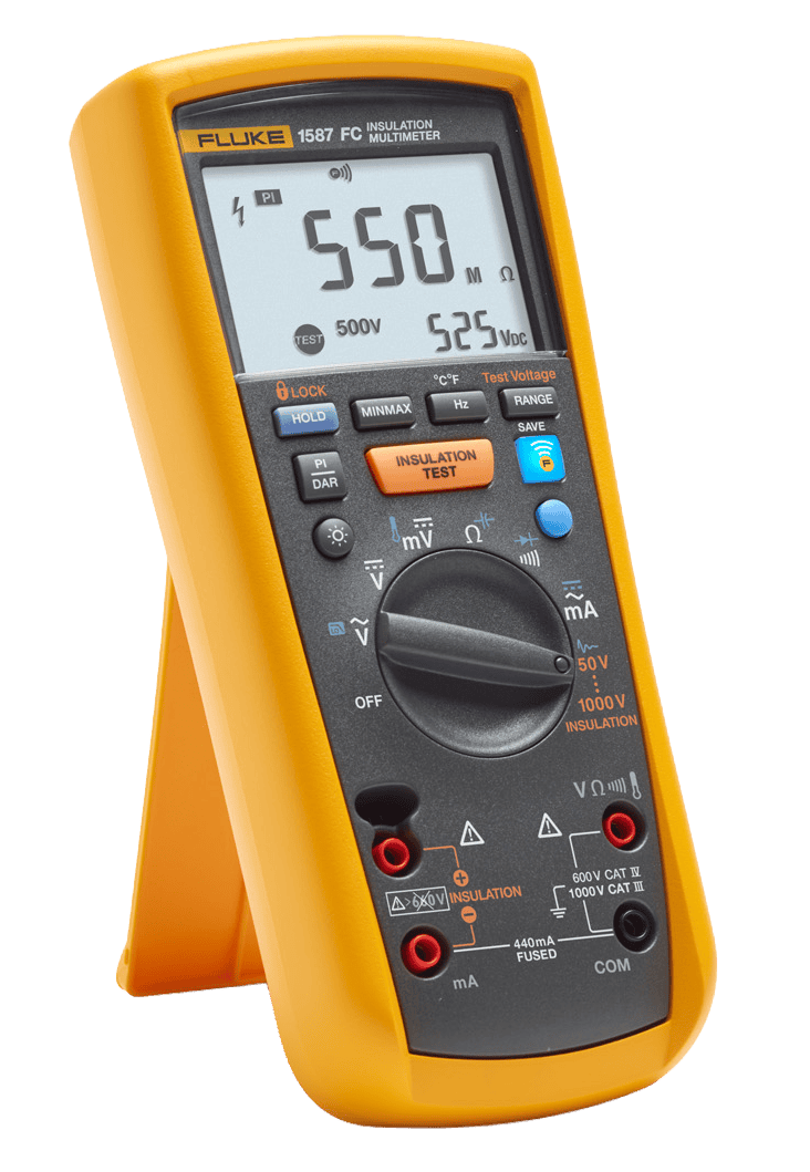 Fluke 1587 FC insulation multimeter for testing high voltage electric vehicle isolation safety
