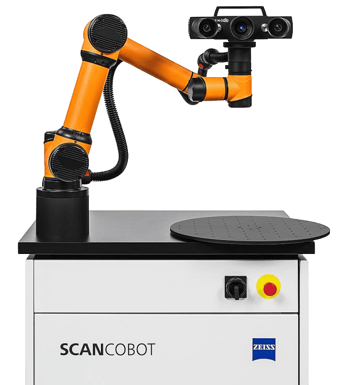 ZEISS ScanCobot automated 3D scan mobile station with ATOS Q sensor and rotation table by Factory Max