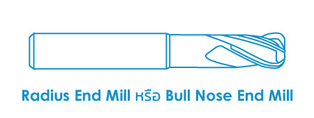 Radius End Mill หรือ Bull Nose End Mill